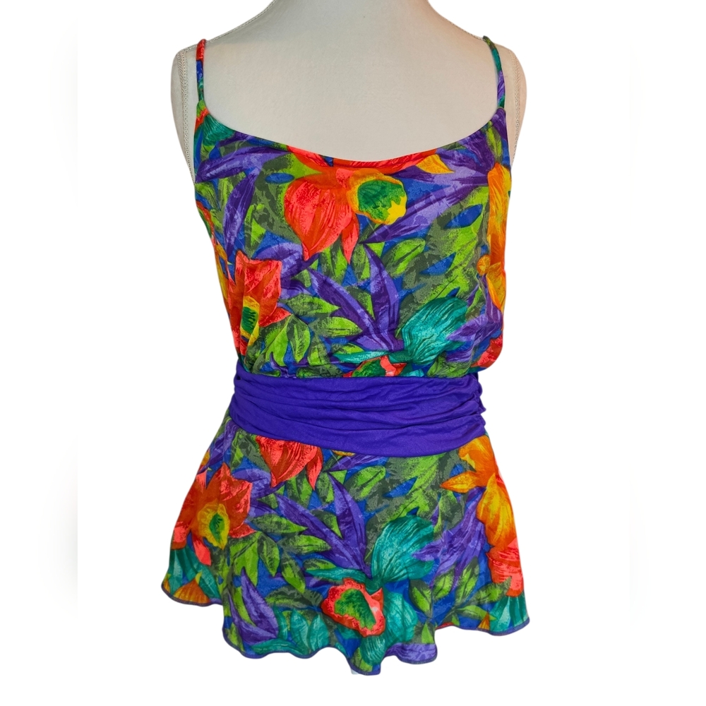 Vintage 80's Sun Streak Women's Small One Piece Swimsuit